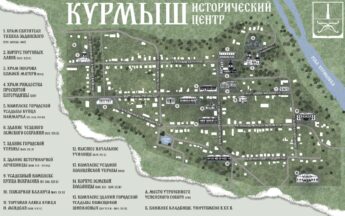 Студенты ННГАСУ создали баннер с картой исторического центра Курмыша